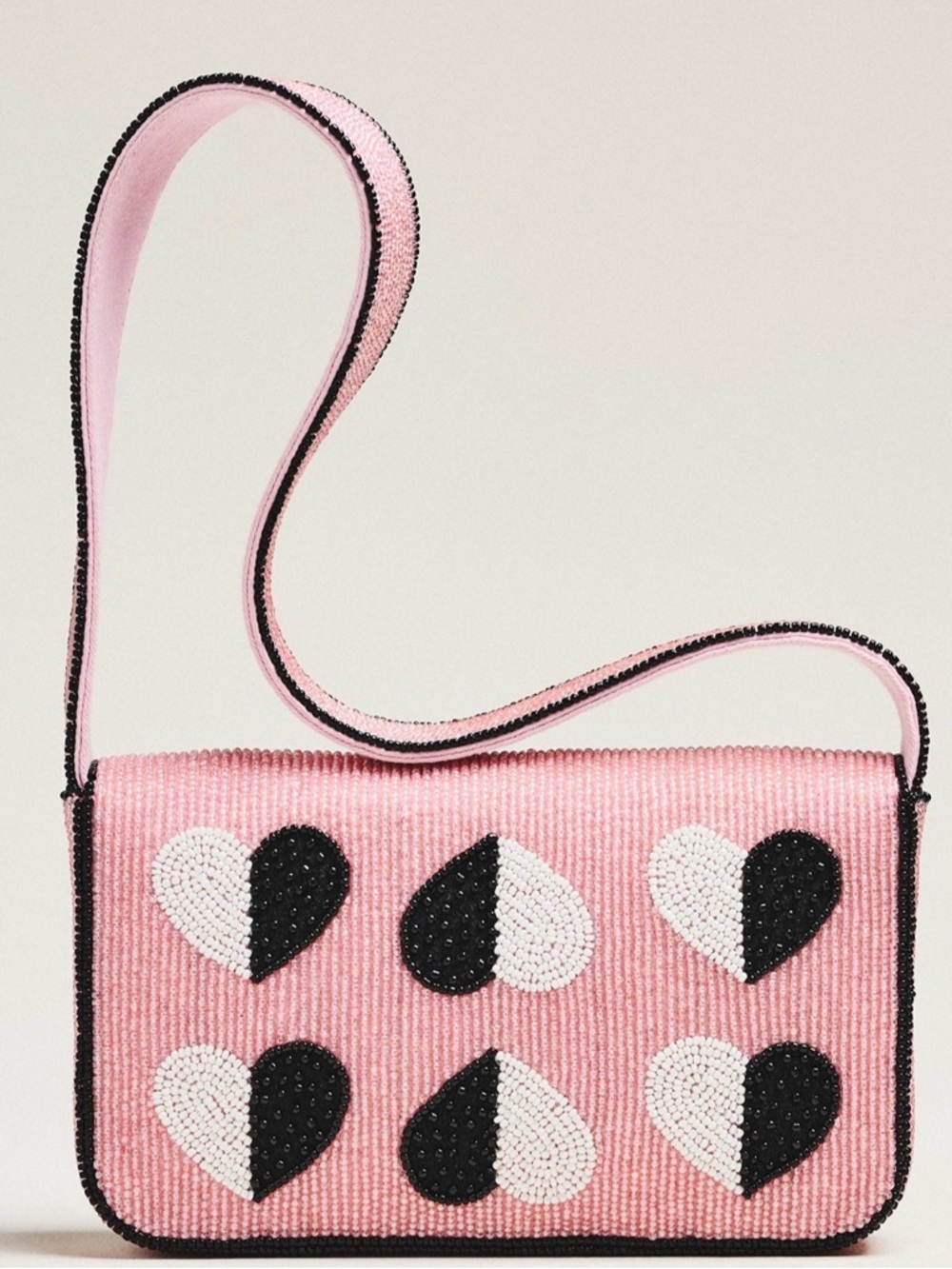 Anthropologie The Fiona Beaded Bag Icon Edition Hearts NWT - Picture 2 of 11